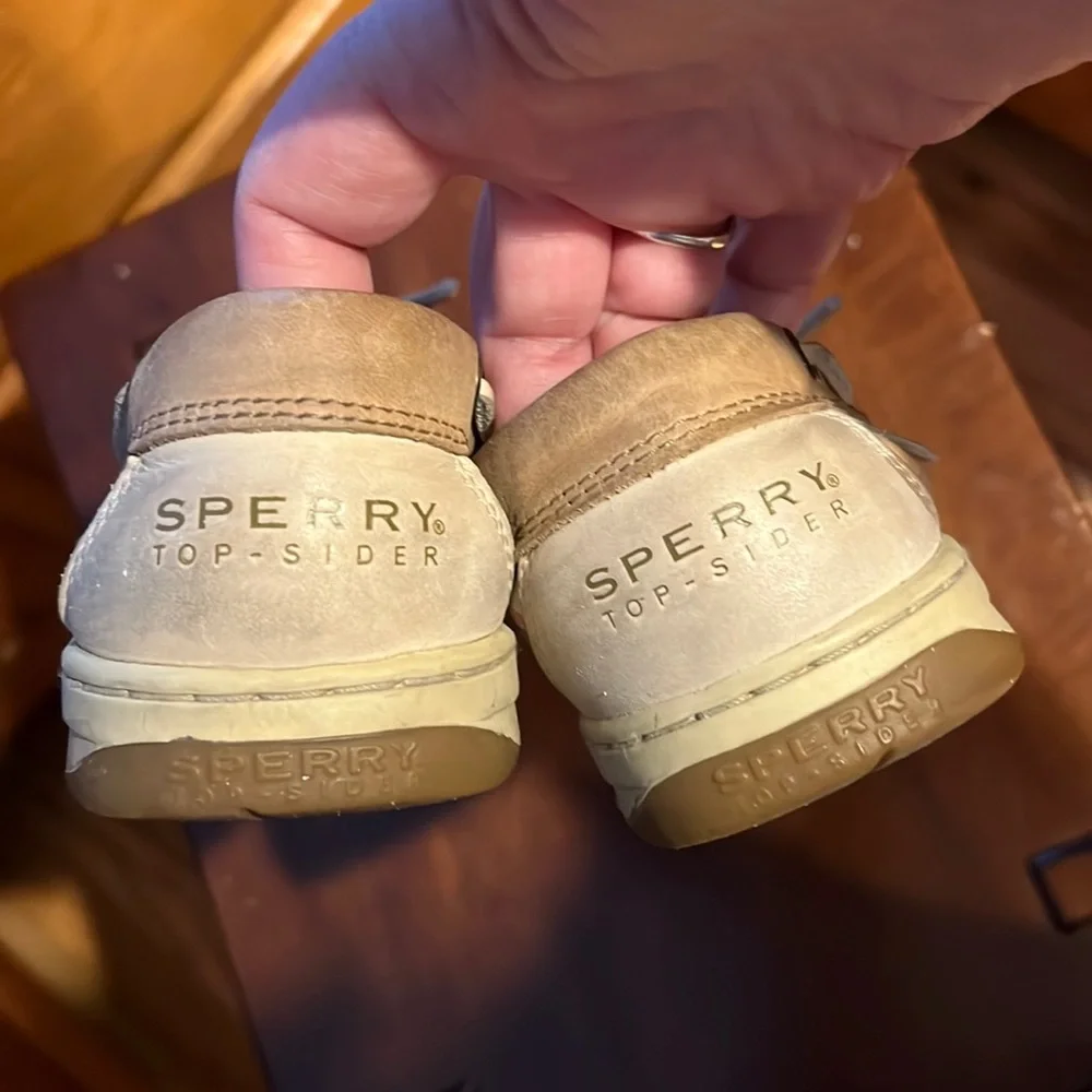 Leather Sperry Topsiders, broken in, great summer shoe, boat shoe